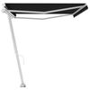 vidaXL Freestanding Manual Retractable Awning 500x300 cm Anthracite