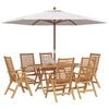 vidaXL Garden Dining Set 7 pcs Brown Solid Teak Wood
