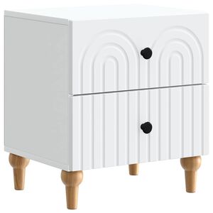 vidaXL Bedside Cabinet White 43 x 34.5 x 48 cm Engineered Wood