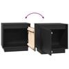 vidaXL Bedside Cabinets 2 pcs Black 40x30x40 cm Solid Wood Pine