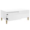vidaXL Coffee Table High Gloss White 90x50x36.5 cm Engineered Wood