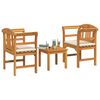 vidaXL Garden Rose Lounge Set 3 pcs Natural Solid Acacia Wood