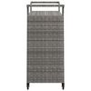 vidaXL Bar Cart with Drawer Grey 100x45x97 cm Poly Rattan