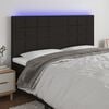 vidaXL LED Headboard Black 160 cm Fabric