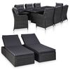 vidaXL 11 Piece Outdoor Dining Set Poly Rattan Black