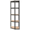 vidaXL 5-Layer Shelves 3 pcs Anthracite Steel&Engineered Wood