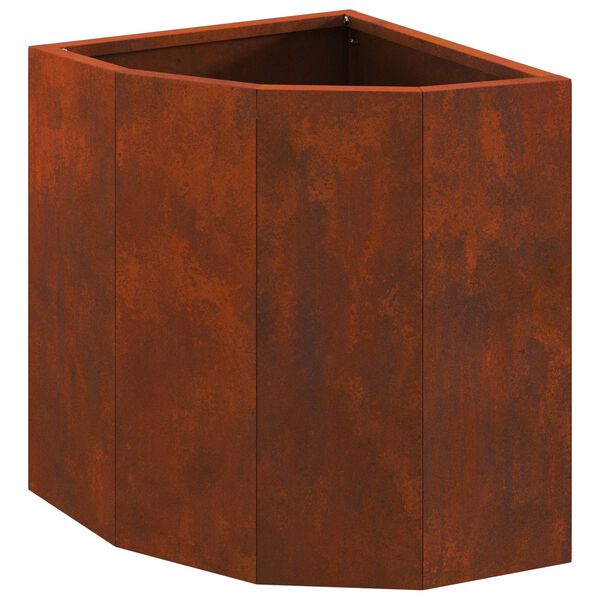vidaXL Corner Planter Rusty 30 x 30 x 35 cm Weathering steel