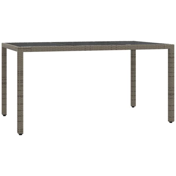 vidaXL 7 Piece Garden Dining Set with Cushions Grey Poly Rattan