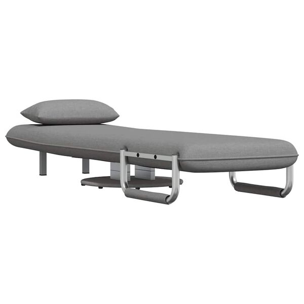 vidaXL Swivel Chair and Sofa Bed Light Grey Fabric