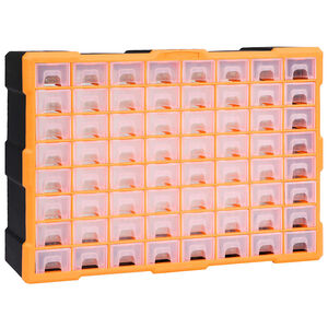 vidaXL Multi-drawer Organiser with 64 Drawers 52x16x37,5 cm