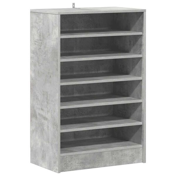 vidaXL Shoe Cabinet Concrete Grey 60x35x92 cm Engineered Wood