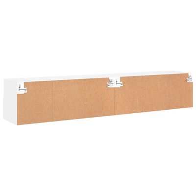 vidaXL TV Wall Cabinets 2 pcs White 80x30x30 cm Engineered Wood