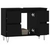 vidaXL Bathroom Cabinet Black 80x33x60 cm Engineered Wood