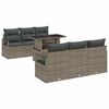 vidaXL Garden Sofa Set 7 pcs Grey Poly rattan