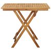 vidaXL Folding Garden Table 90x90x75 cm Solid Acacia Wood