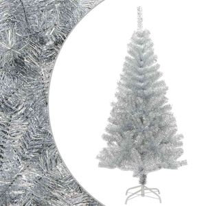 vidaXL Artificial Christmas Tree with Stand Silver 150 cm PET