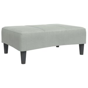 vidaXL Footstool Light Grey 77x55x31 cm Velvet