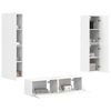 vidaXL TV Cabinet Set 6 pcs White Engineered Wood