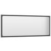 vidaXL Bathroom Mirror High Gloss Grey 100x1.5x37 cm Engineered Wood