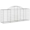vidaXL Arched Gabion Baskets 12 pcs 200x50x80/100 cm Galvanised Iron