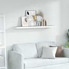 vidaXL Floating Wall Shelf Oak and White 80x23.5x3.8 cm MDF