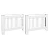 vidaXL Radiator Covers 2 pcs White 112 cm Engineered Wood