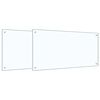 vidaXL Kitchen Backsplash 2 pcs Transparent 100 x 50 cm Tempered Glass