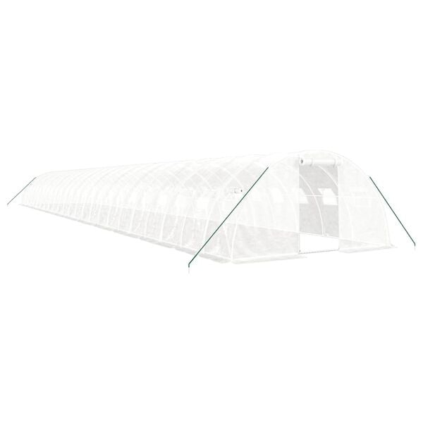 vidaXL Greenhouse with Steel Frame White 96 m&sup2; 24x4x2 m