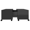 vidaXL Coffee Table High Gloss Black 75x75x38 cm Engineered Wood