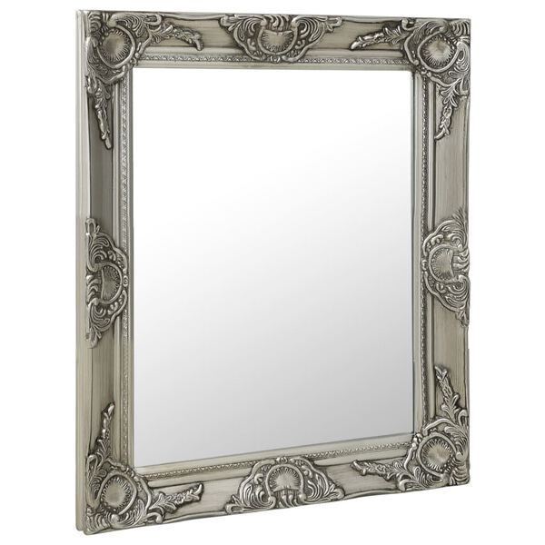vidaXL Wall Mirror Baroque Style 50x60 cm Silver