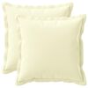 vidaXL Cushion Cover 2 pcs HOUTEN Cream 50 x 50 cm Polyester