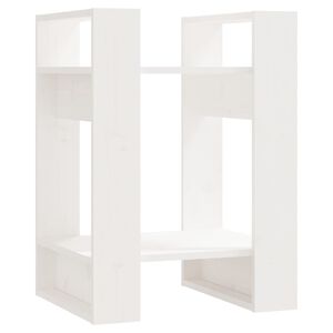vidaXL Book Cabinet/Room Divider White 41x35x57 cm Solid Wood Pine