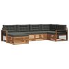vidaXL Outdoor Sofa Set 6 pcs Natural and Anthracite
