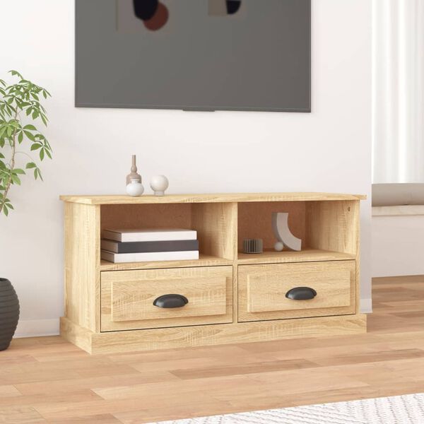 vidaXL TV Cabinet Sonoma Oak 93x35.5x45 cm Engineered Wood