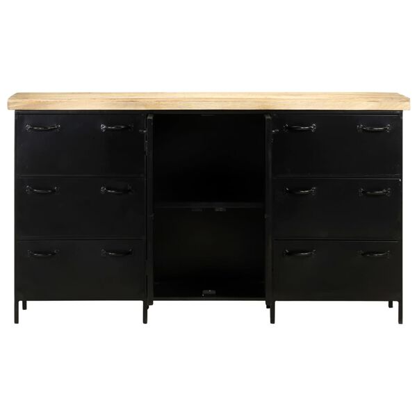vidaXL Sideboard 140x38x76 cm Rough Mango Wood