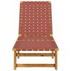 vidaXL Sun Loungers 2 pcs Red Solid Wood Acacia and Fabric