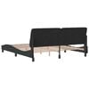 vidaXL Bed Frame without Mattress Black 180x200 cm Velvet