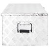 vidaXL Storage Box Silver 90x47x33.5 cm Aluminium
