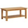 vidaXL Coffee Table | Natural Oak | Solid Oak Wood with MDF Oak Veneer