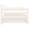 vidaXL Daybed with Trundle without Mattress White 90x190 cm Single Solid Wood