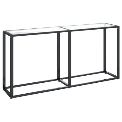 vidaXL Console Table Transparent 160x35x75.5cm Tempered Glass