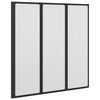 Shower Bath Screen Wall 117 x 120 cm 3 Panels Foldable