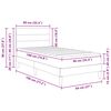 vidaXL Bed Frame Dark Grey 90 x 190 cm Polyester