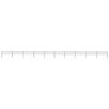 vidaXL Garden Fence with Spear Top Steel 1781.5x60 cm Black