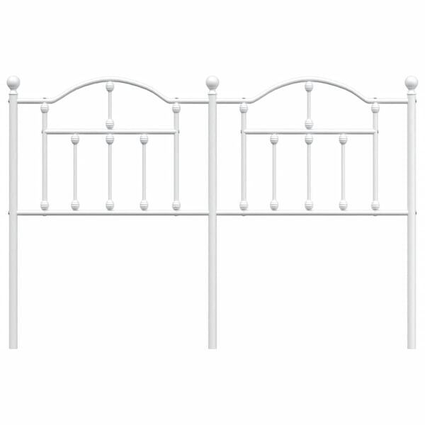 vidaXL Metal Headboard White 135 cm