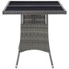 vidaXL Garden Table Grey 140x80x74 cm Poly Rattan