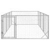 vidaXL Outdoor Dog Kennel with Door 2x4x1 m Galvanised Steel