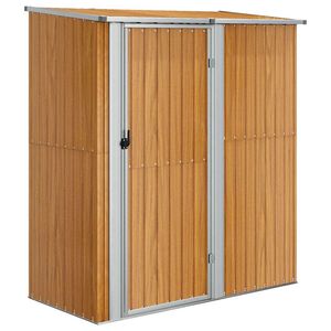 vidaXL Garden Shed | Wooden look | Galvanised Steel | Extra Large | Garden Shed