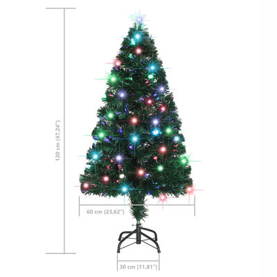 vidaXL Pre-lit Christmas Tree with Stand 120 cm 135 Branches