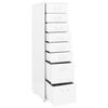 vidaXL Mobile File Cabinet White 28x41x109 cm Metal